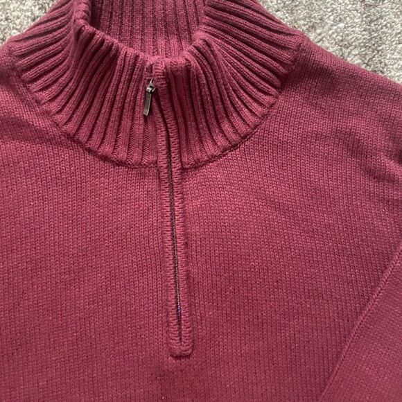 NWT Goodthreads Men's Soft Cotton Quarter-Zip Sweater - Picture 4 of 6